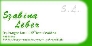 szabina leber business card